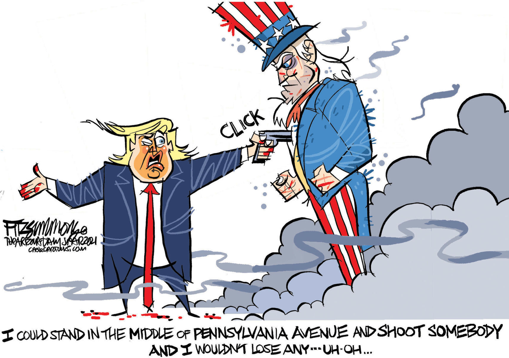 Daily Fitz Cartoon: Trump's brag